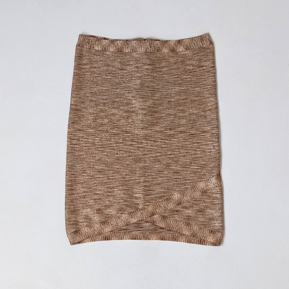 bebe Skirt, S, gold glitter, body-con